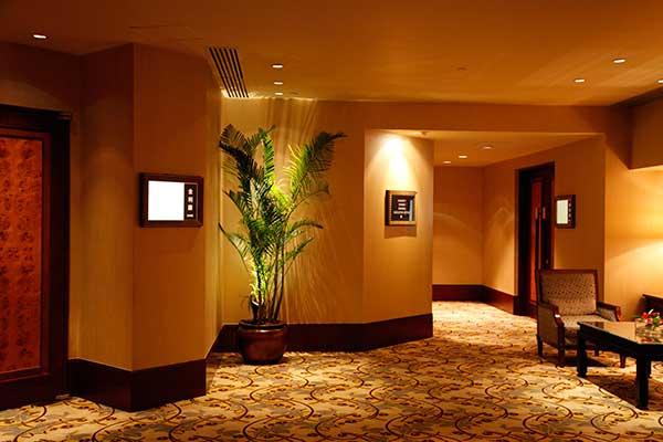 Multi-screens placed at various locations at the hotels